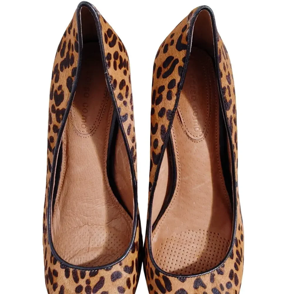 Corso Como Animal Print Stiletto High Heels Pumps Brown Black Womens Size 6.5